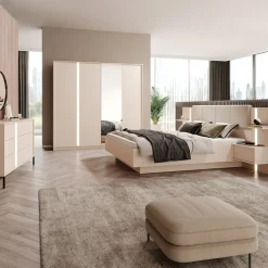 Garnero Arredamenti Cassettiera 134x82h cm 6 cassetti moderna  beige Jolly Outlet