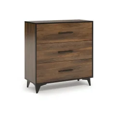 Garnero Arredamenti Cassettiera 91x95h cm 3 cassetti noce Line