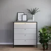 Garnero Arredamenti Cassettiera 101x115h cm 4 cassetti con LED grigio nero Luna Outlet