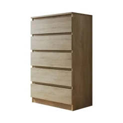 Garnero Arredamenti Cassettiera 70x112h cm 5 cassetti moderna Rotterdam Rovere Online