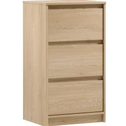 Garnero Arredamenti Cassettiera 47x87h cm 3 cassetti moderna rovere Funny New