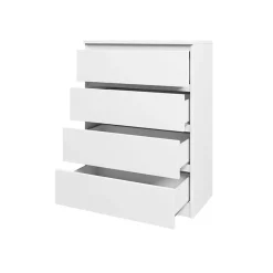 Garnero Arredamenti Cassettiera 70x100h cm 4 cassetti moderna bianco Rotterdam Bianco Opaco