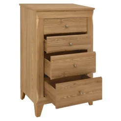 Garnero Arredamenti Cassettiera 72x116h cm 4 cassetti rovere scuro Lucca Hot