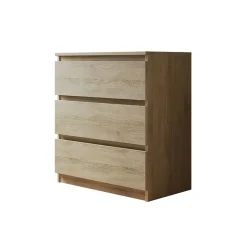 Garnero Arredamenti Cassettiera 70x77h cm 3 cassetti moderna Rotterdam Rovere New