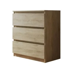 Garnero Arredamenti Cassettiera 70x77h cm 3 cassetti moderna Rotterdam Rovere New
