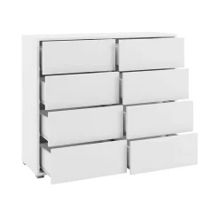 Garnero Arredamenti Cassettiera 120x93h cm 8 cassetti moderna bianco Eindhoven