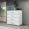 Garnero Arredamenti Cassettiera 77x74h cm design moderno 4 cassetti bianco Pastello Sale