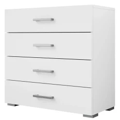 Garnero Arredamenti Cassettiera 77x74h cm design moderno 4 cassetti bianco Pastello Sale