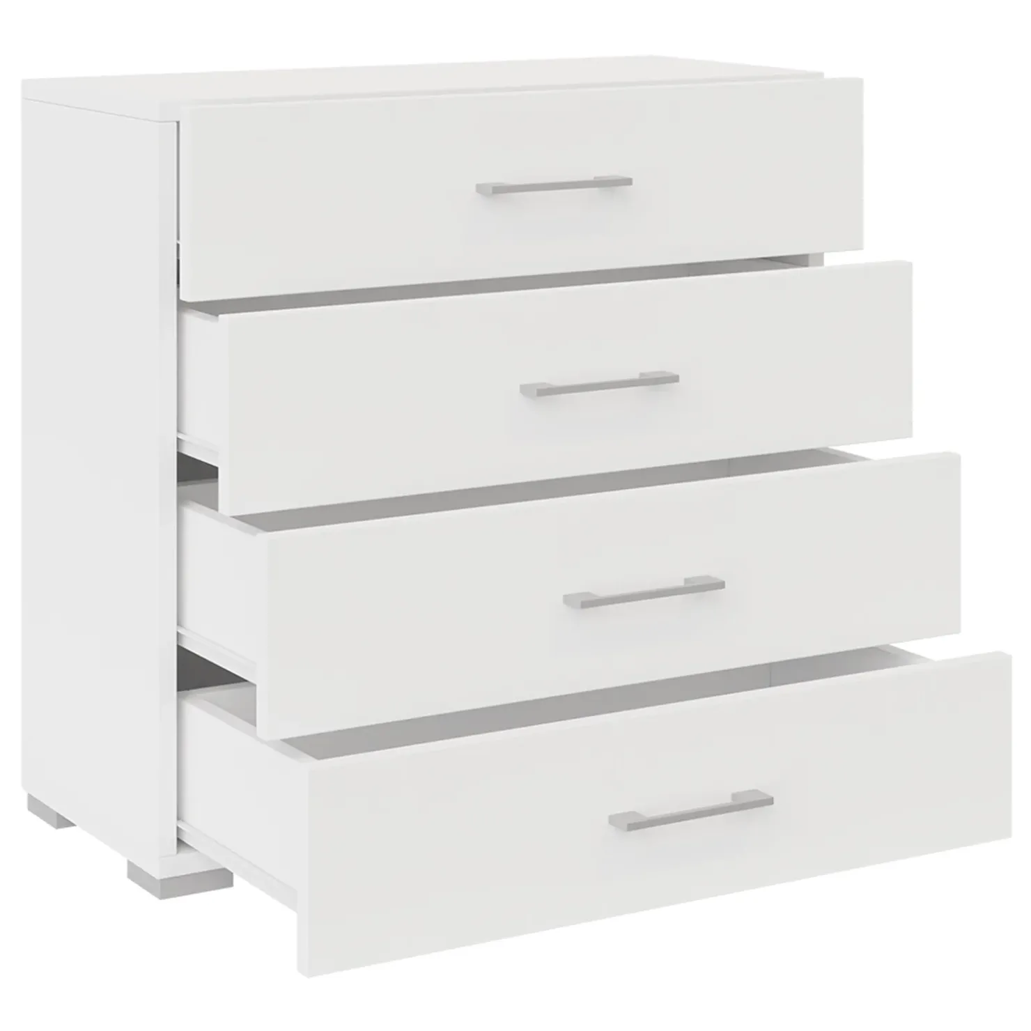 Garnero Arredamenti Cassettiera 77x74h cm design moderno 4 cassetti bianco Pastello Sale