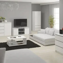 Garnero Arredamenti Cassettiera 120x100h cm moderna 8 cassetti bianco Living Bianco Opaco Hot