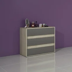 Garnero Arredamenti Cassettiera 80x70h cm moderna rovere grigio Altea Online