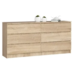 Garnero Arredamenti Cassettiera 160x77h cm moderna 6 cassetti Living Rovere Online