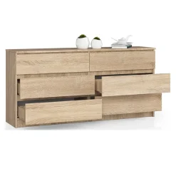 Garnero Arredamenti Cassettiera 160x77h cm moderna 6 cassetti Living Rovere Online