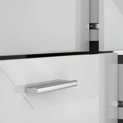 Garnero Arredamenti Cassettiera 138x83h cm moderna bianco lucido rovere Betty Gihome® New