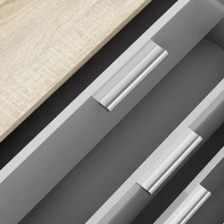 Garnero Arredamenti Cassettiera 138x83h cm moderna bianco lucido rovere Betty Gihome® New