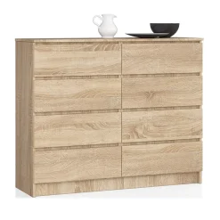 Garnero Arredamenti Cassettiera 120x100h cm moderna 8 cassetti Living Rovere Outlet