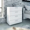 Garnero Arredamenti Cassettiera 70x82h cm moderna 4 cassetti bianco opaco Debby Gihome® Hot