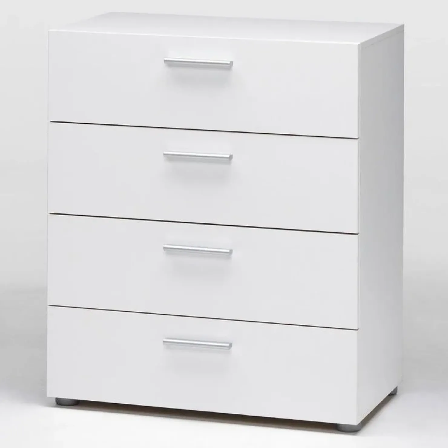 Garnero Arredamenti Cassettiera 70x82h cm moderna 4 cassetti bianco opaco Debby Gihome® Hot