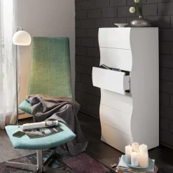 Garnero Arredamenti Cassettiera 50x122h cm moderna bianco lucido Sea Gihome® Sale