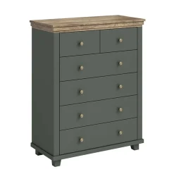 Garnero Arredamenti Cassettiera 90x113h cm moderna quercia Texel Verde Outlet