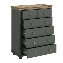 Garnero Arredamenti Cassettiera 90x113h cm moderna quercia Texel Verde Outlet