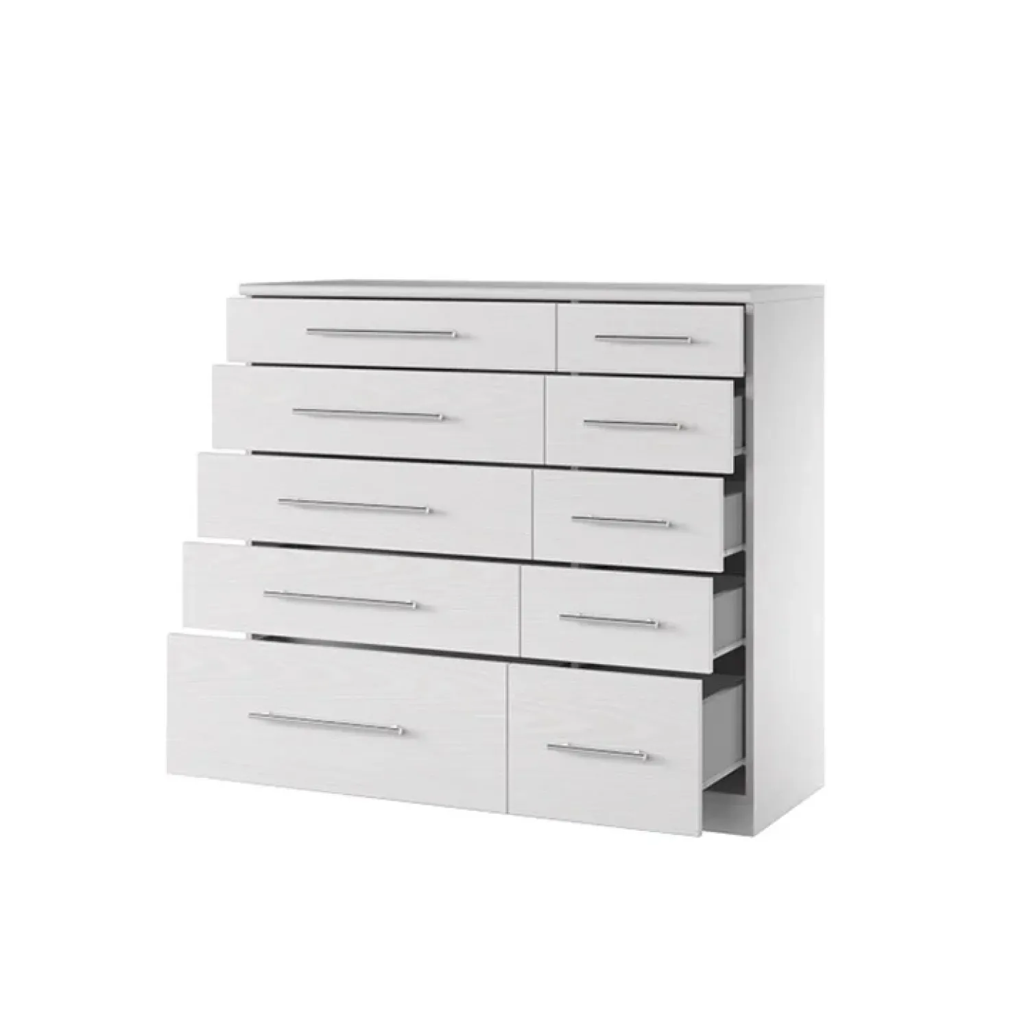 Garnero Arredamenti Cassettiera 103x95h cm moderna Dogliani Bianco Frassinato Hot