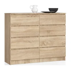 Garnero Arredamenti Cassettiera 140x100h cm moderna 8 cassetti Living Rovere New