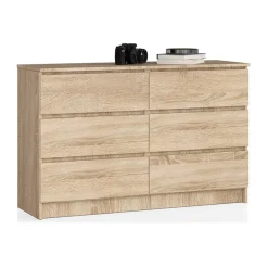 Garnero Arredamenti Cassettiera 140x77h cm moderna 6 cassetti Living Rovere Online
