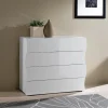 Garnero Arredamenti Cassettiera 90x80h cm moderna bianco laccato lucido Sea Gihome® Sale