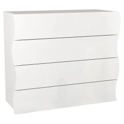 Garnero Arredamenti Cassettiera 90x80h cm moderna bianco laccato lucido Sea Gihome® Sale