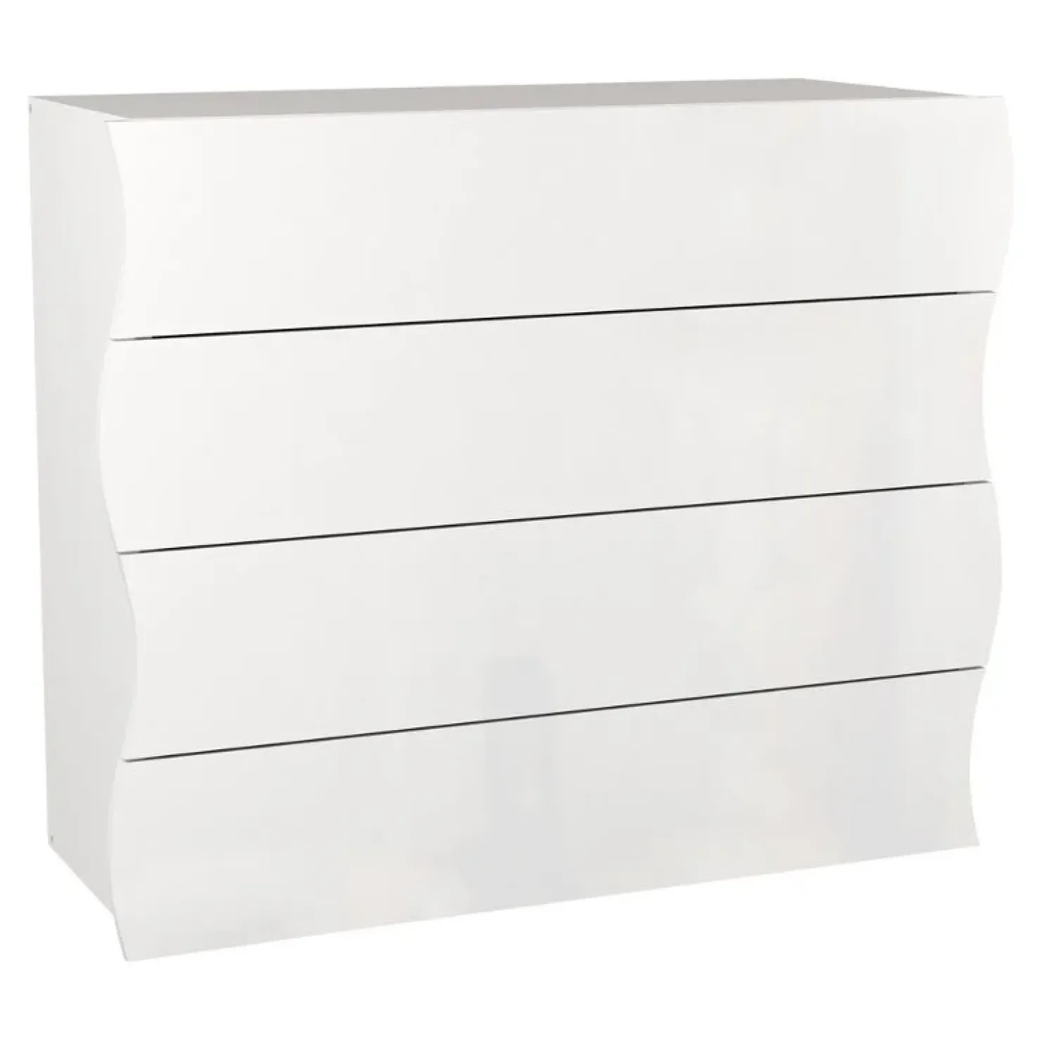 Garnero Arredamenti Cassettiera 90x80h cm moderna bianco laccato lucido Sea Gihome® Sale