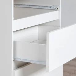 Garnero Arredamenti Cassettiera 120x77h cm moderna 6 cassetti bianco Living Bianco Opaco Discount