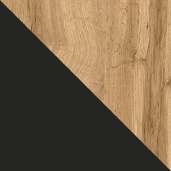 Garnero Arredamenti Cassettiera 80x76h cm rustica design cannettato rovere nero List Hot