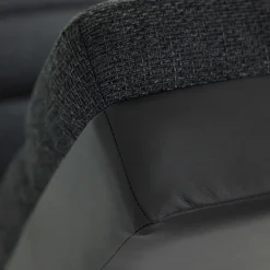 Garnero Arredamenti Chaise longue design 180cm imbottita in tessuto nero Marty Tessuto Ecopelle e Lawa Nero Clearance