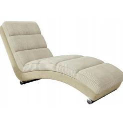 Garnero Arredamenti Chaise longue imbottita in velluto a coste 180cm beige Marty Velluto Poso Beige Best