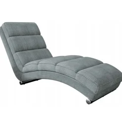 Garnero Arredamenti Chaise longue imbottita in velluto a coste 180cm grigio Marty Velluto Poso Grigio Outlet