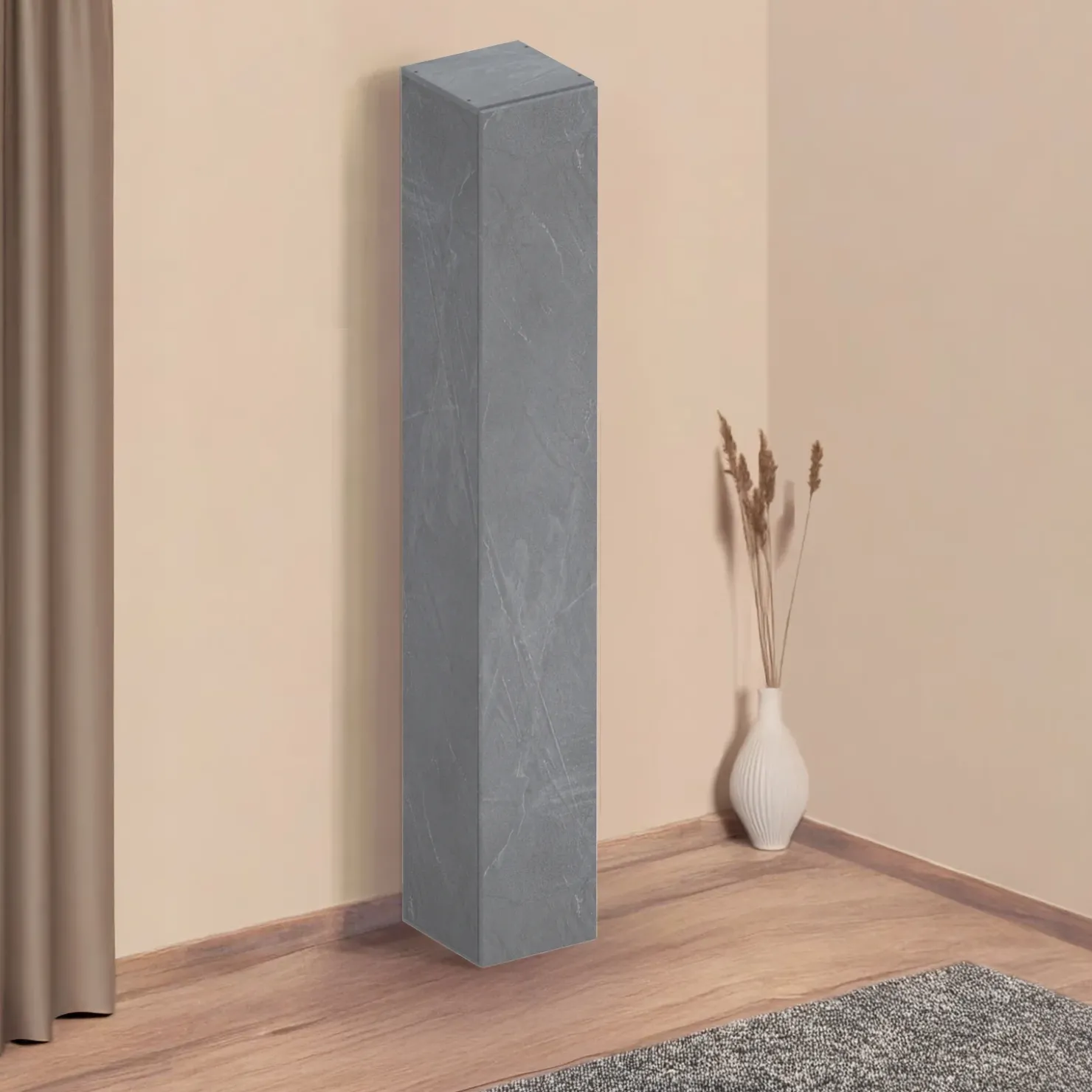 Garnero Arredamenti Colonna a terra 28x186h cm 1 anta reversibile multiuso Sunset Antracite New