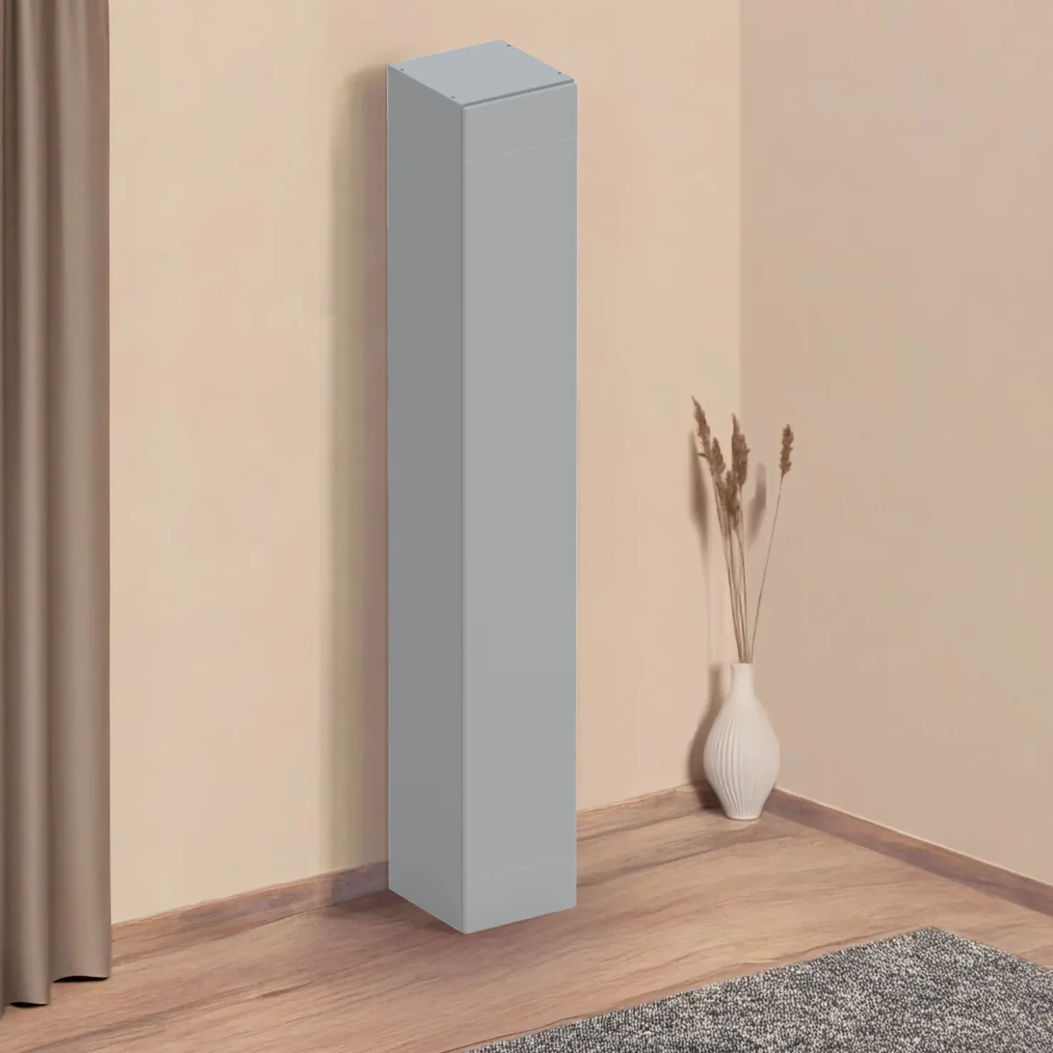 Garnero Arredamenti Colonna a terra 28x186h cm 1 anta reversibile multiuso Sunset Grigio scuro Clearance