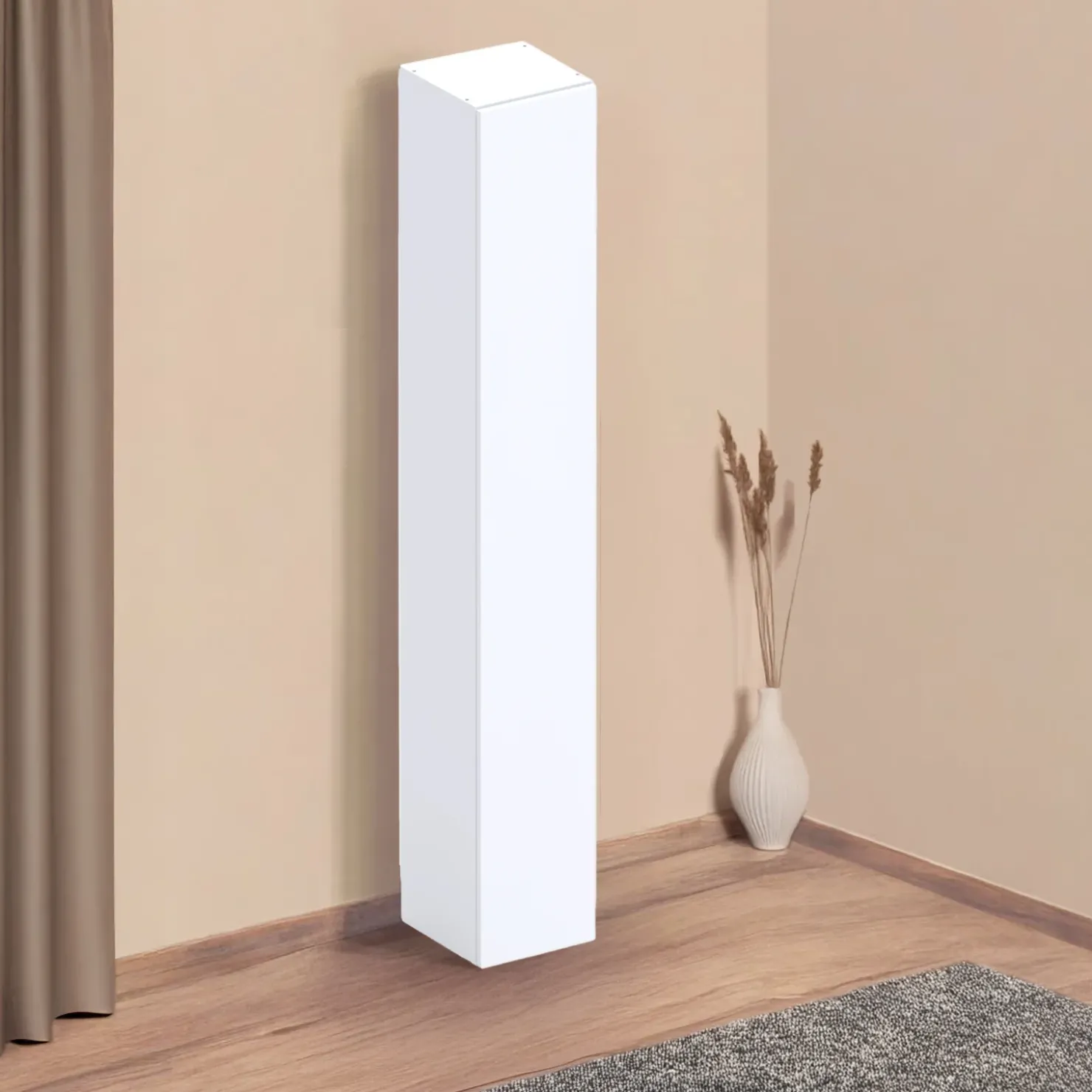 Garnero Arredamenti Colonna a terra 28x186h cm 1 anta reversibile multiuso Sunset Bianco Lucido Best