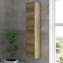 Garnero Arredamenti Colonna bagno sospesa 30x140h cm moderna rovere chiaro Eveline Online