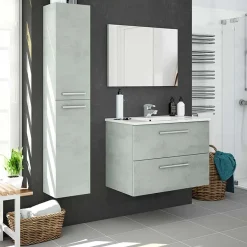 Garnero Arredamenti Colonna bagno sospesa 30x150h cm cemento Oscar Discount