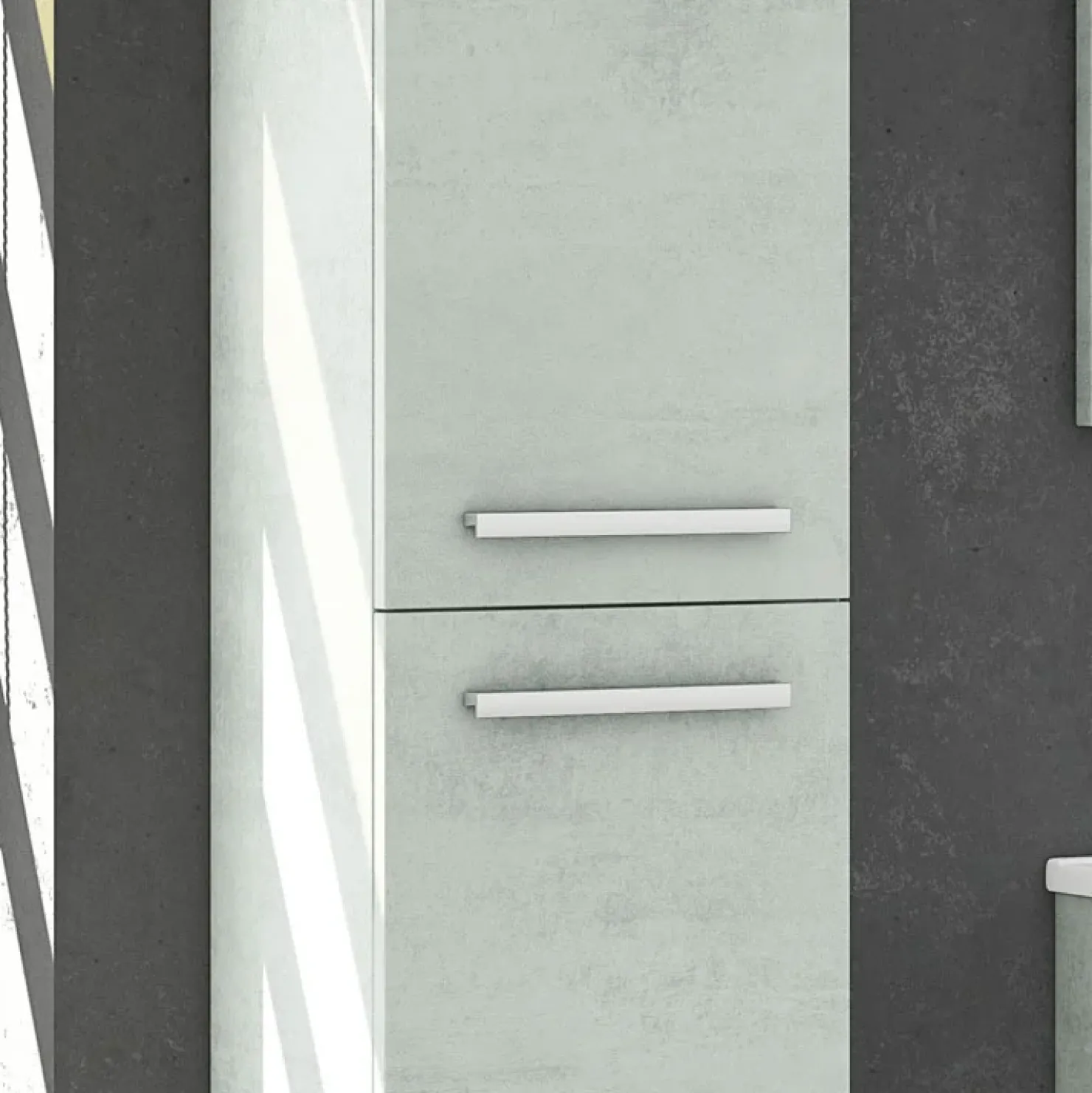 Garnero Arredamenti Colonna bagno sospesa 30x150h cm cemento Oscar Discount