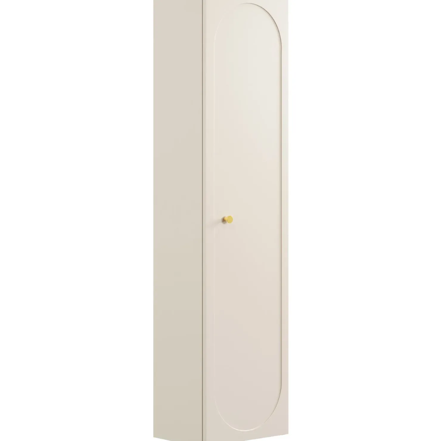 Garnero Arredamenti Colonna bagno sospesa 35x140h cm fresato 1 anta beige Sand Sale