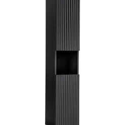 Garnero Arredamenti Colonna bagno sospesa 30x140h cm cannettato 2 ante Cleany Nero Sale
