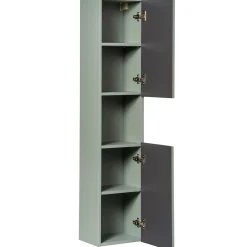 Garnero Arredamenti Colonna bagno sospesa 30x140h cm cannettato 2 ante verde salvia Greeny Online