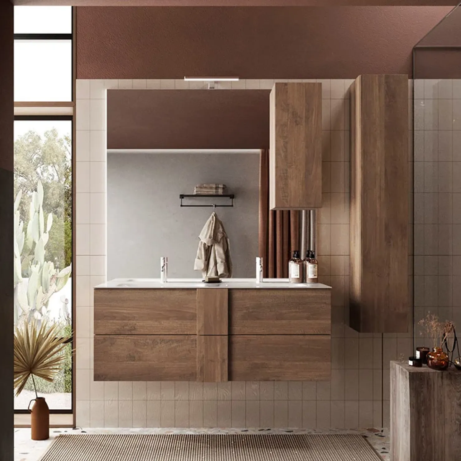 Garnero Arredamenti Colonna bagno 25x138h cm 1 anta rovere Alvarez Best