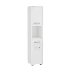 Garnero Arredamenti Colonna bagno 30x140h cm 2 ante 1 vano a giorno bianco Woters Bianco Opaco Clearance
