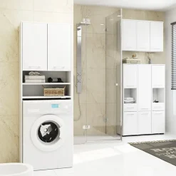 Garnero Arredamenti Colonna bagno 30x140h cm 2 ante 1 vano a giorno bianco Woters Bianco Opaco Clearance