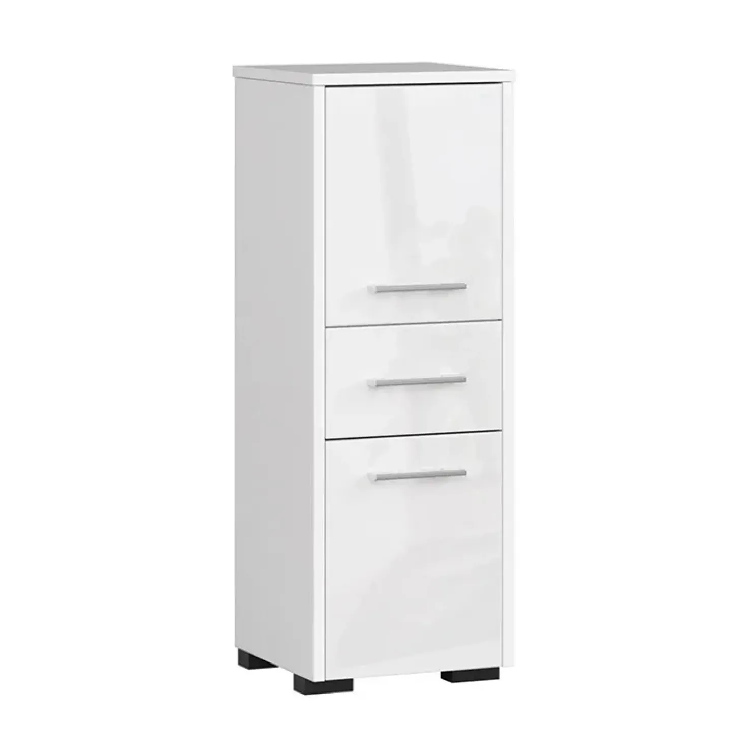 Garnero Arredamenti Colonna bagno 30x85h cm bassa 2 ante 1 cassetto Woters Bianco Lucido