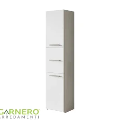 Garnero Arredamenti Colonna bagno 40x170h cm con ante moderna bianco Ramona New